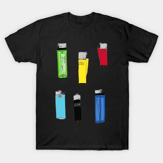 Lighters T-Shirt by Kcael